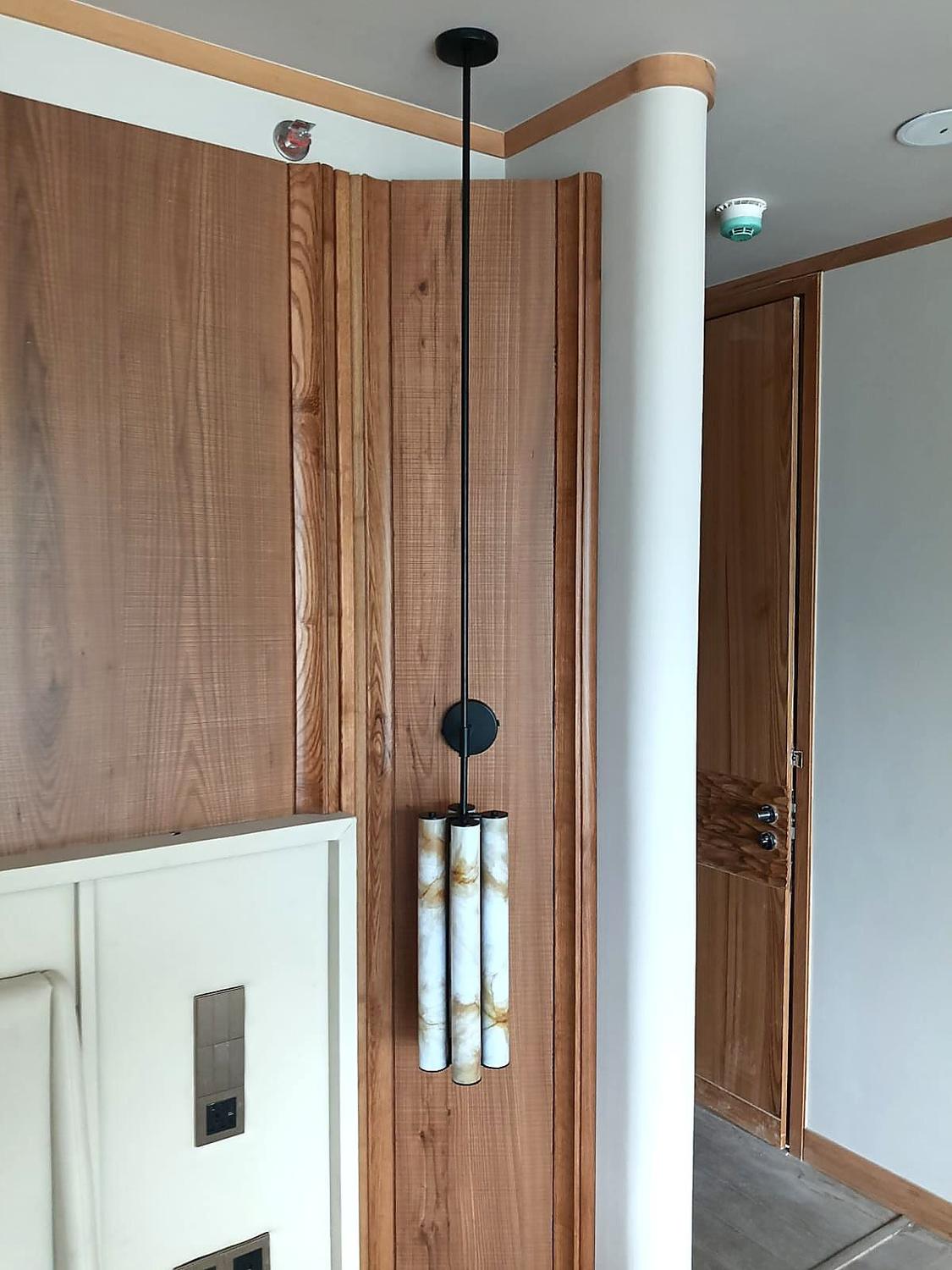 Alabaster pendant · corridor
