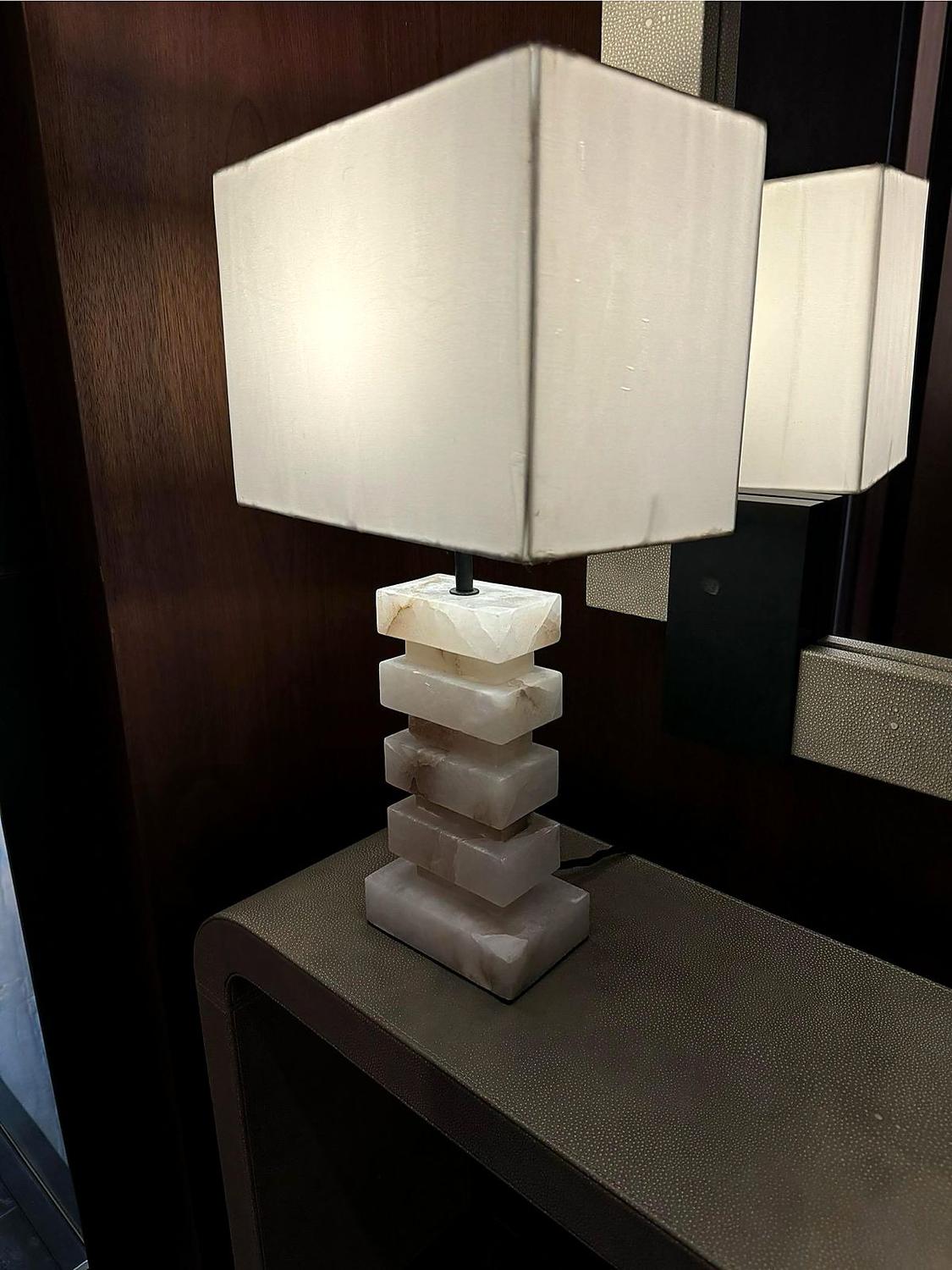 Geometric alabaster · staged