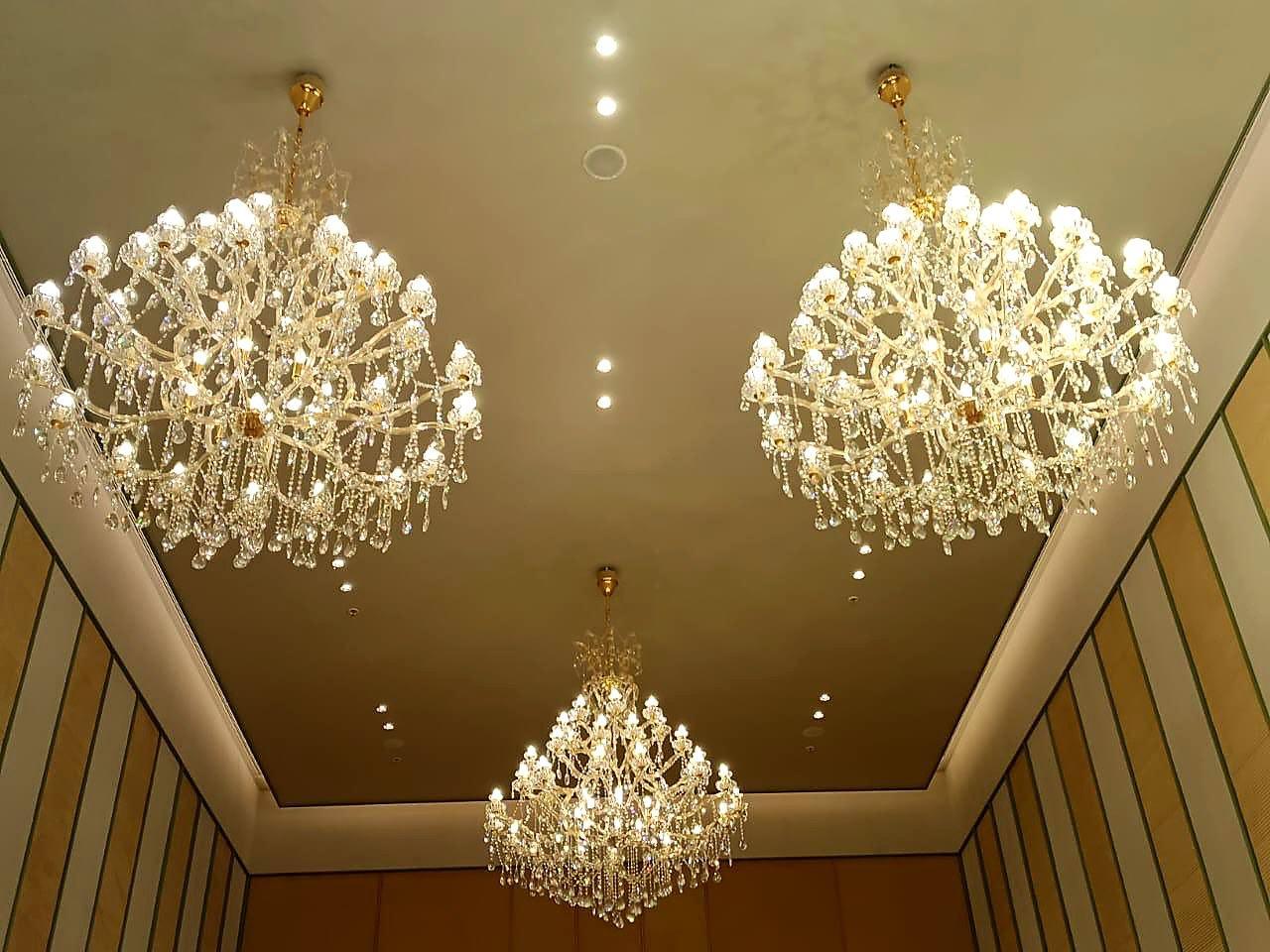 Signature chandeliers · installed